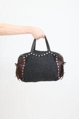 Marni Winter 2010 Grey & Multi Wool & Leather Crossbody Bag