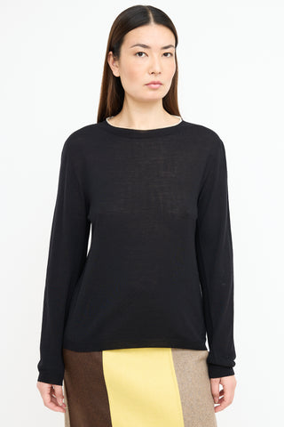 Marni Winter 2011 Black Round Neck Sweater