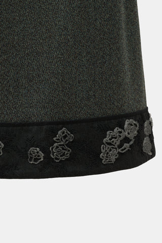 Marni Wool Beaded Hem Skirt
