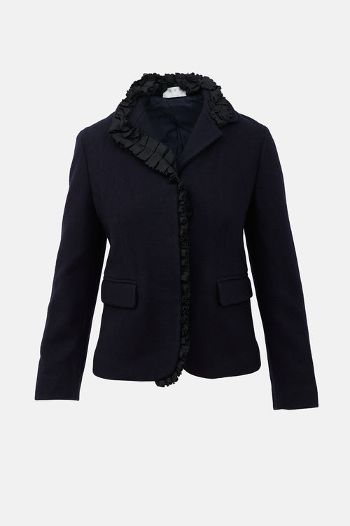 Marni Wool Ruffle Trim Jacket