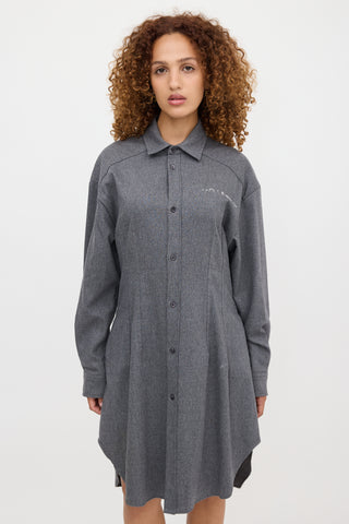 Marni Wool Logo Shirt Dress