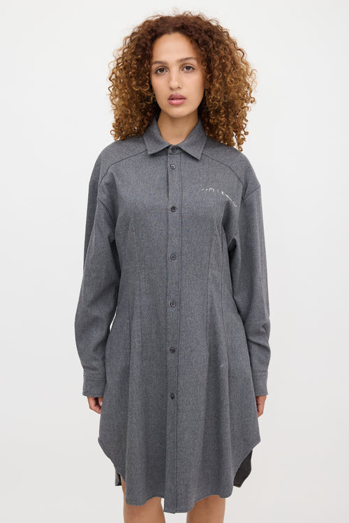 Marni Wool Logo Shirt Dress