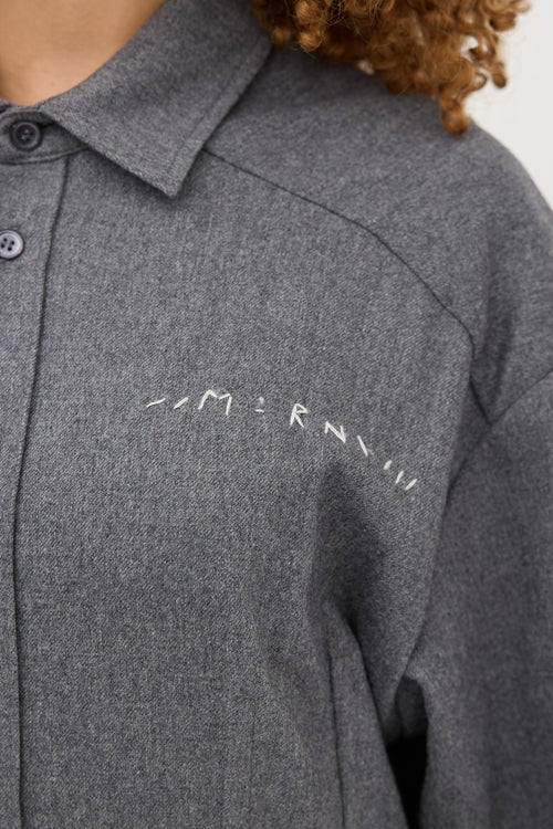 Marni Wool Logo Shirt Dress