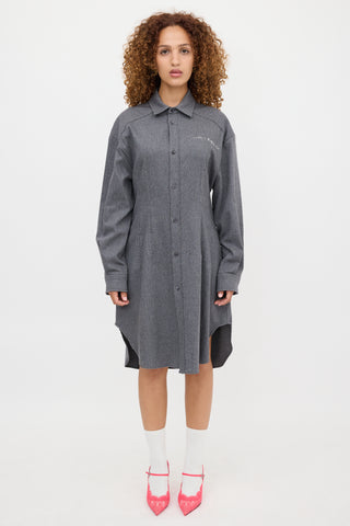 Marni Wool Logo Shirt Dress