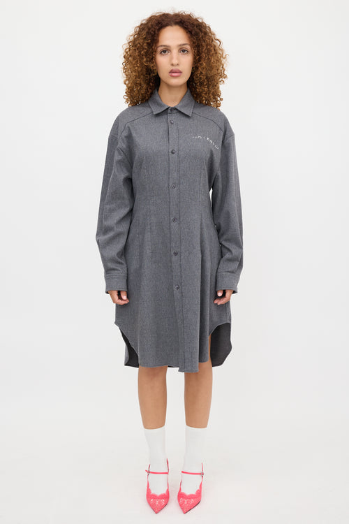 Marni Wool Logo Shirt Dress