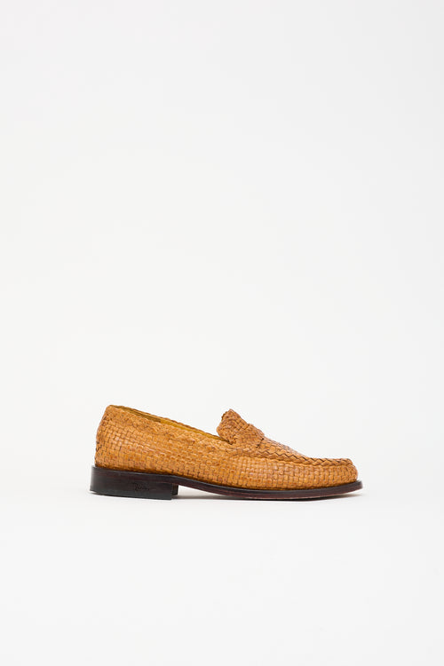 Marni Woven Leather Penny Loafer