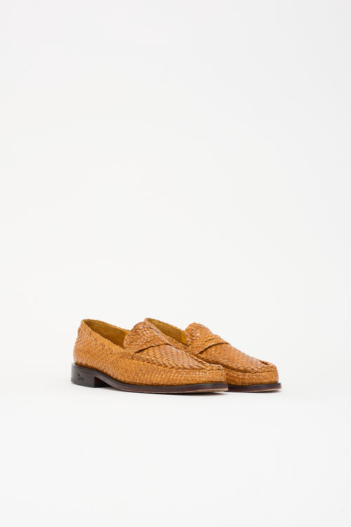 Marni Woven Leather Penny Loafer