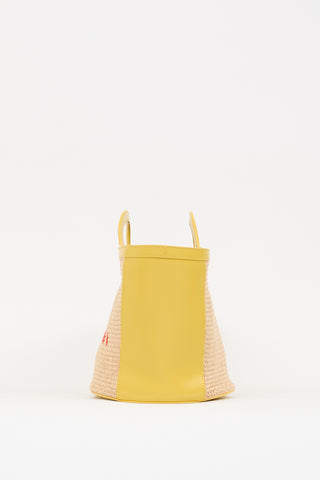 Marni Yellow & Beige Tropicalia Logo Tote Bag