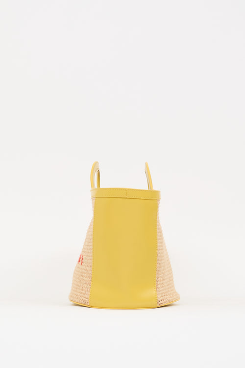 Marni Yellow & Beige Tropicalia Logo Tote Bag