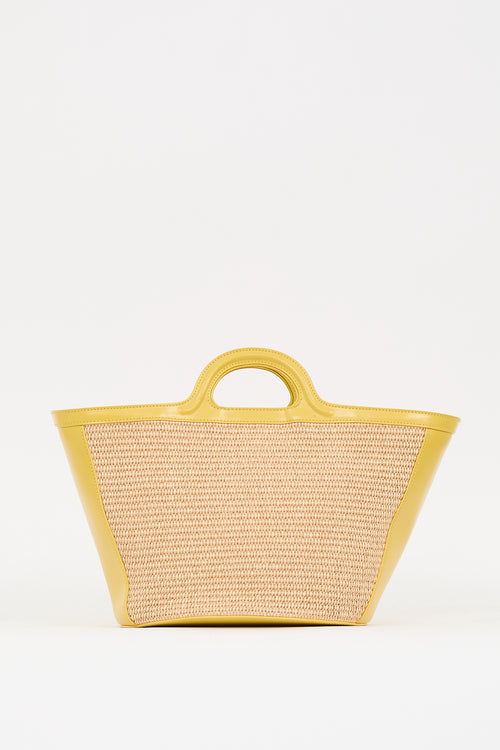 Marni Yellow & Beige Tropicalia Logo Tote Bag