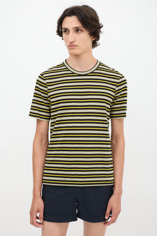 Marni Yellow & Multicolour Striped T-Shirt