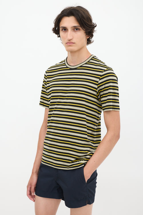 Marni Yellow & Multicolour Striped T-Shirt