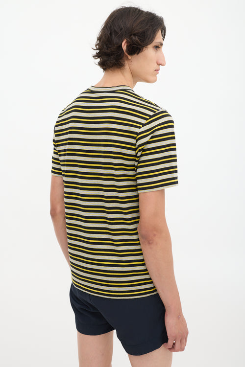 Marni Yellow & Multicolour Striped T-Shirt