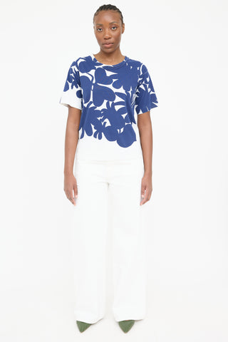 Marni Floral & Stripe Graphic T-Shirt