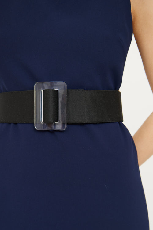 Marni Black Acrylic Buckle Waist Belt