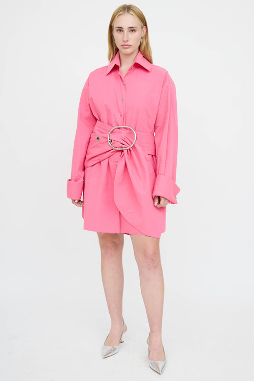 Marques Almeida Buckle Button Up Dress