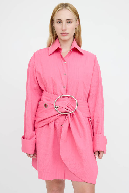 Marques Almeida Buckle Button Up Dress