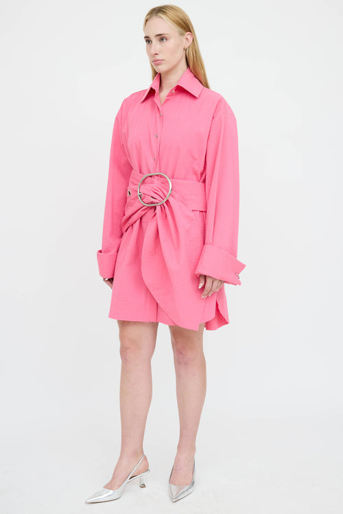 Marques Almeida Buckle Button Up Dress