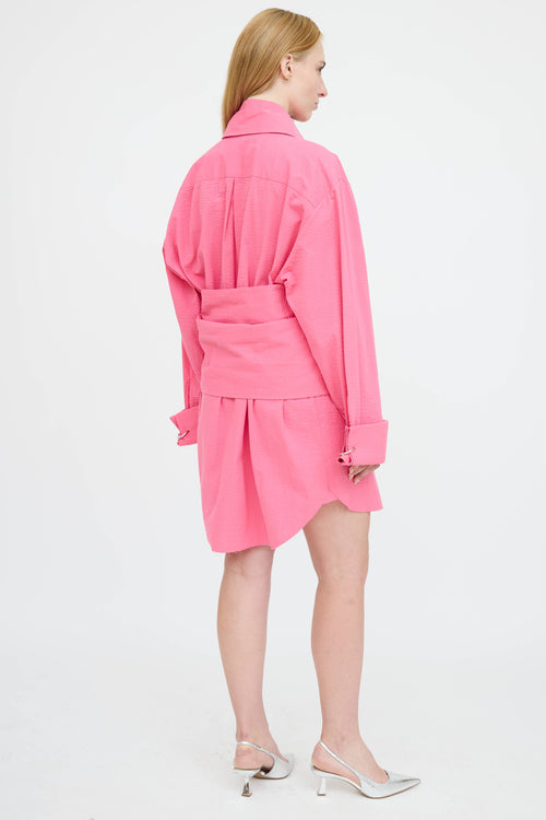 Marques Almeida Buckle Button Up Dress