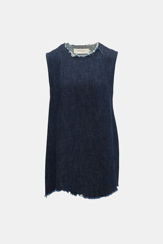 Marques Almeida Denim Tie  Top