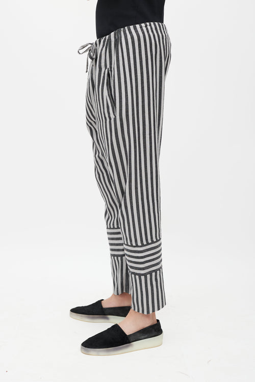 Marrakashi Life Black & White Striped Woven Trouser