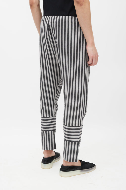 Marrakashi Life Black & White Striped Woven Trouser