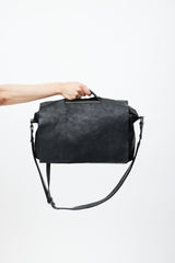 Marsèll Black Leather Messenger Bag