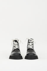 Marsèll Black Leather Micarro Platform Ankle Boot