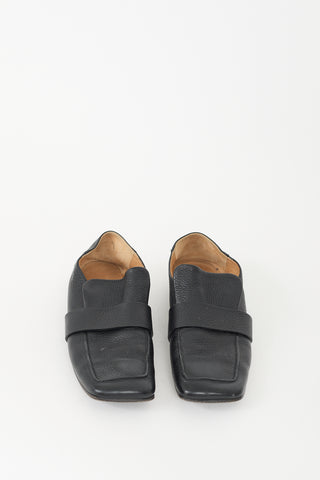 Marsèll Black Pebbled Leather Spatola Loafer