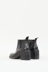 Marsèll Black Leather Zip Chelsea Boot