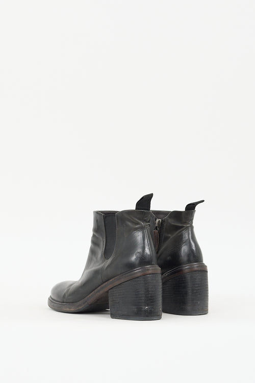 Marsèll Black Leather Zip Chelsea Boot