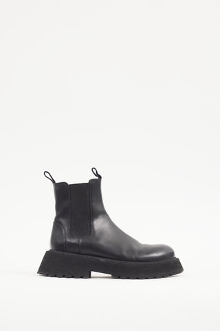 Marsèll Black Leather Chunky Sole Chelsea Boot