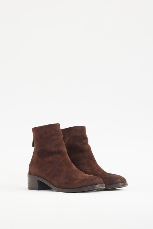 Marsèll Brown Distressed Suede Ankle Boot