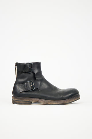 Marsèll Leather Buckled Ankle Boot