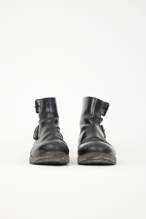 Marsèll Leather Buckled Ankle Boot