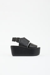 Marsèll Leather Platform Wedge Sandal