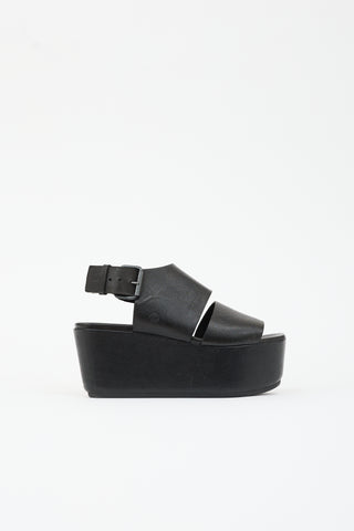 Marsèll Leather Platform Wedge Sandal