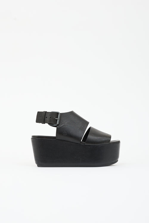 Marsèll Leather Platform Wedge Sandal