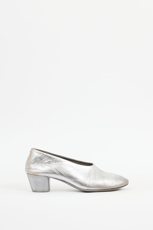 Marsèll Silver Leather Coltello Metallic Heel