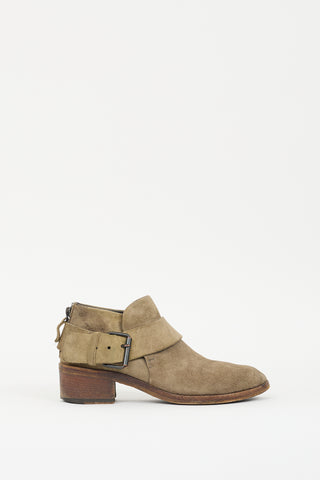 Marsèll Taupe Suede Buckled Ankle Boot