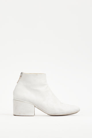 Marsèll White Painted Leather Boot