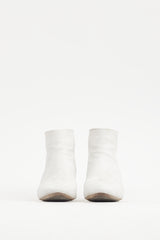 Marsèll White Painted Leather Boot