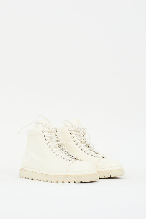 Marsèll White Patent Leather Boot