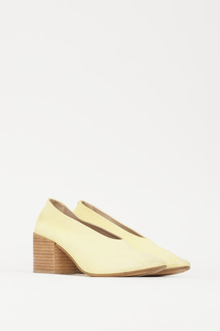 Marsèll Yellow & Brown Leather Rounded Toe Pump