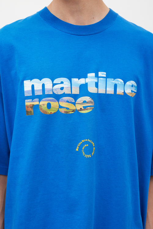 Martine Rose 2021 Blue & Multicolour Goodside Logo T-Shirt