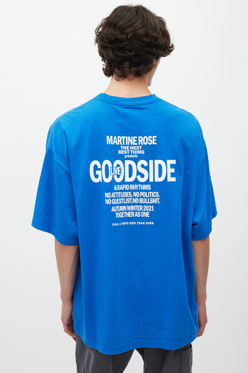 Martine Rose 2021 Blue & Multicolour Goodside Logo T-Shirt