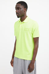 Martine Rose Neon & Blue Green Logo Polo