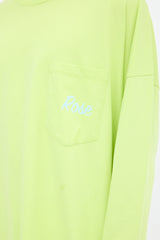 Martine Rose Neon Green & Multicolour Graphic Top