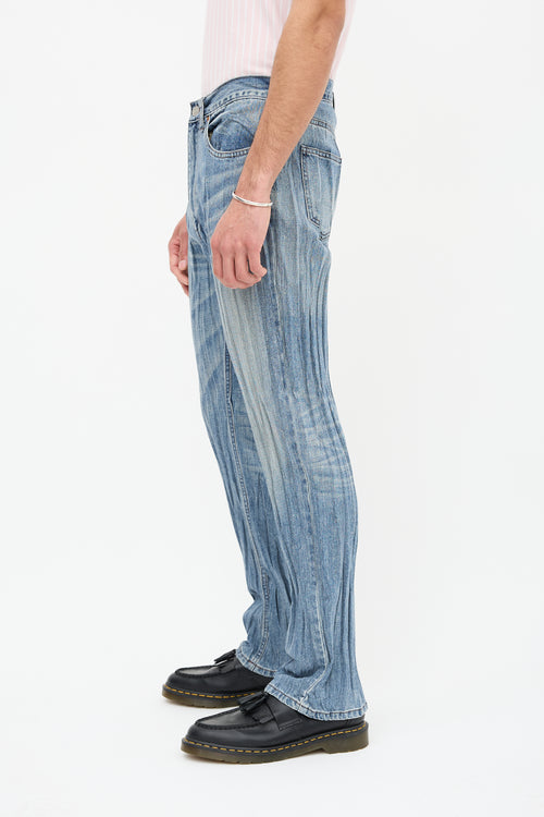 Martine Rose FW 2022 Crinkle Slim Leg Jeans
