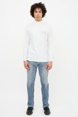 Martine Rose Logo Print Mock Neck T-Shirt